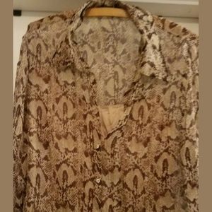 Elie Tahari Snakeskin blouse